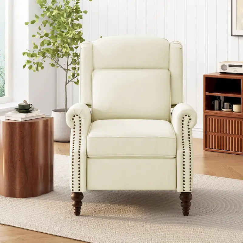 Fauteuil inclinable rembourré à oreilles