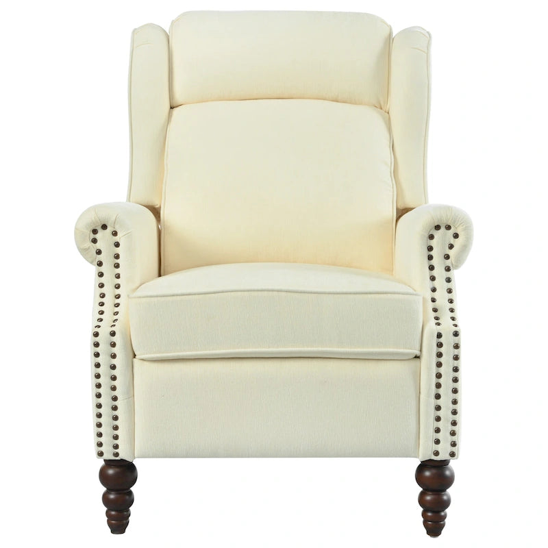 Fauteuil inclinable rembourré à oreilles