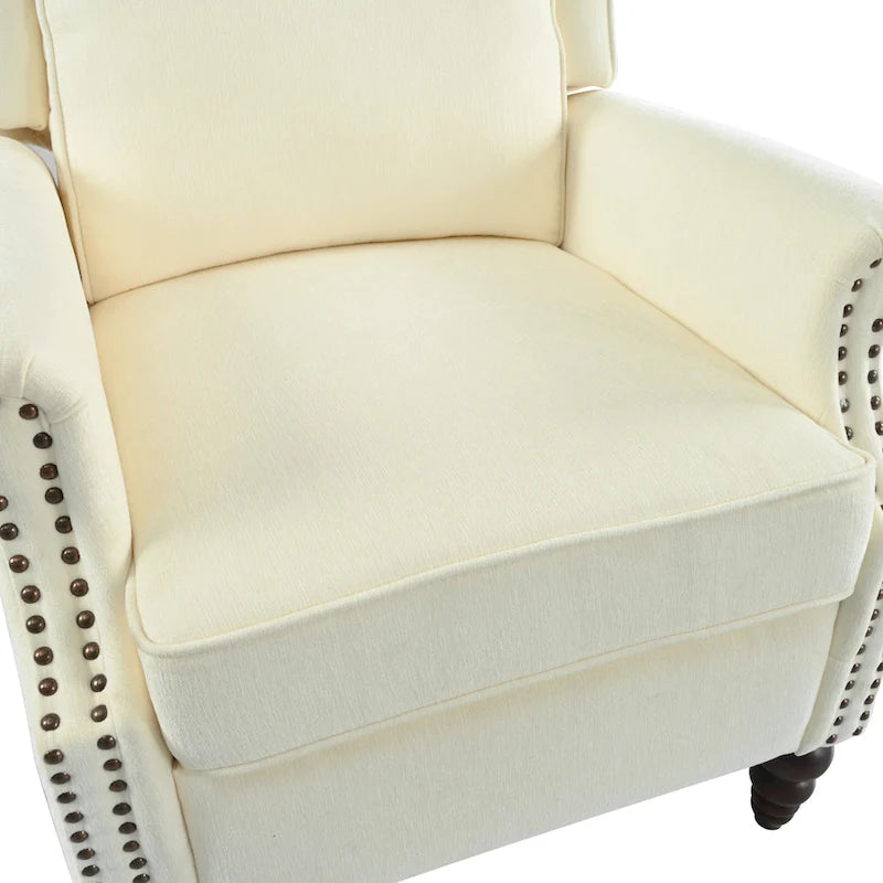 Fauteuil inclinable rembourré à oreilles