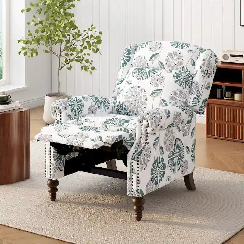 Fauteuil inclinable rembourré à oreilles