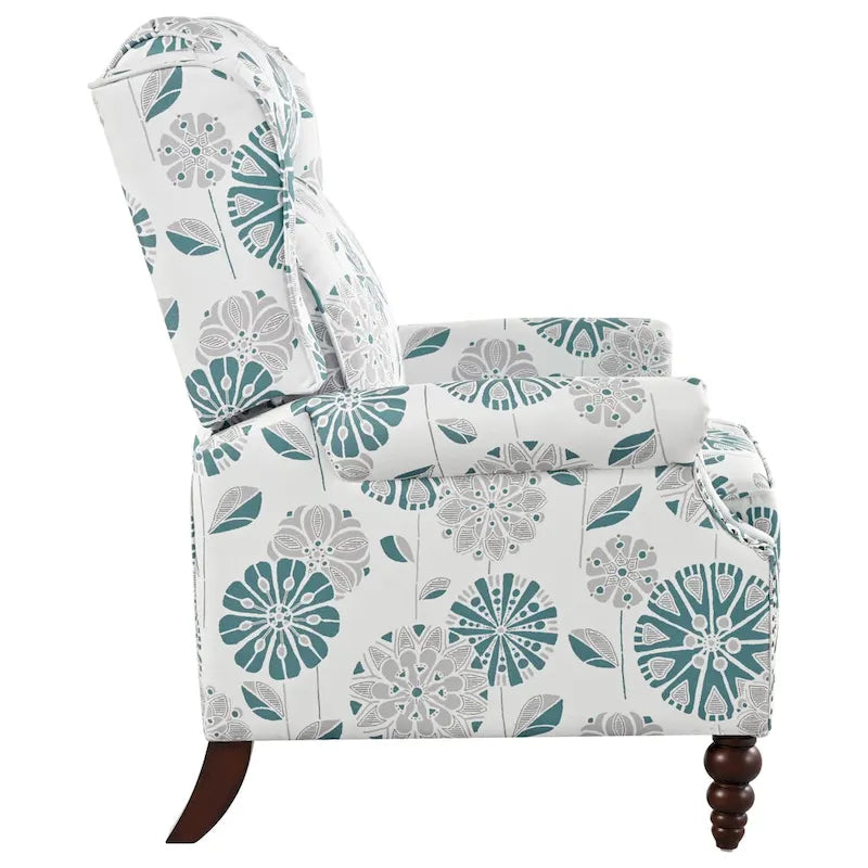 Fauteuil inclinable rembourré à oreilles