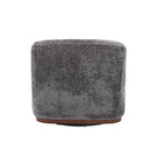 Fauteuil d'appoint pivotant en tissu chenille avec coussins confortables et base robuste