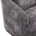 Fauteuil d'appoint pivotant en tissu chenille avec coussins confortables et base robuste