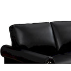 Canapé en similicuir style Mid-Century Modern avec rangement