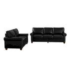 Canapé en similicuir style Mid-Century Modern avec rangement