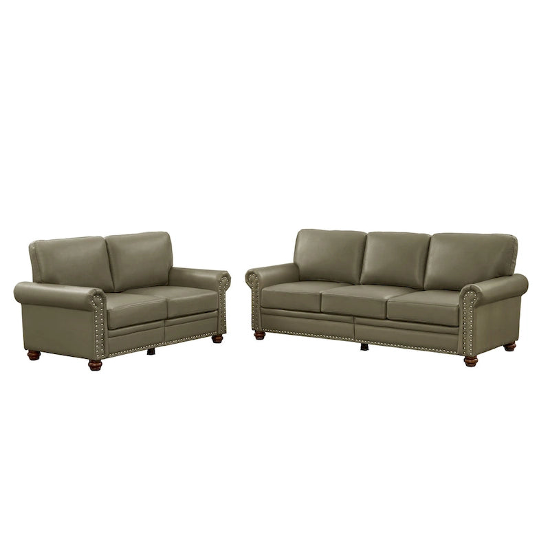 Canapé en similicuir style Mid-Century Modern avec rangement