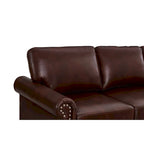 Canapé en similicuir style Mid-Century Modern avec rangement