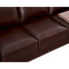 Canapé en similicuir style Mid-Century Modern avec rangement