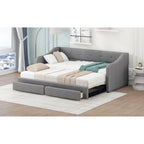 Lit de jour simple XL convertible en lit double avec tiroirs
