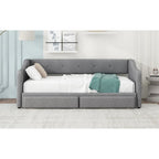 Lit de jour simple XL convertible en lit double avec tiroirs