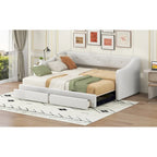 Lit de jour simple XL convertible en lit double avec tiroirs