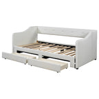 Lit de jour simple XL convertible en lit double avec tiroirs
