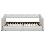 Lit de jour simple XL convertible en lit double avec tiroirs