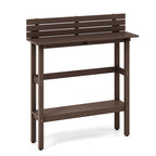Table de bar d'extérieur de 48 pouces avec étagère de rangement et pied réglable