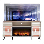 Meuble TV Cheminée Style Mid-Century, Meuble de Divertissement