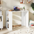 Bureau compact de 36 po avec 3 étagères ouvertes autoportant
