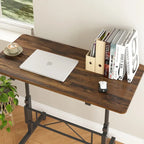 Bureau debout mobile à roulettes, petit bureau debout réglable en hauteur, bureaux roulants portables de 80 cm