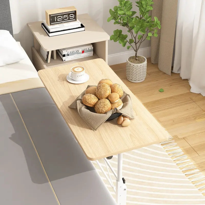 Bureau debout mobile à roulettes, petit bureau debout réglable en hauteur, bureaux roulants portables de 80 cm