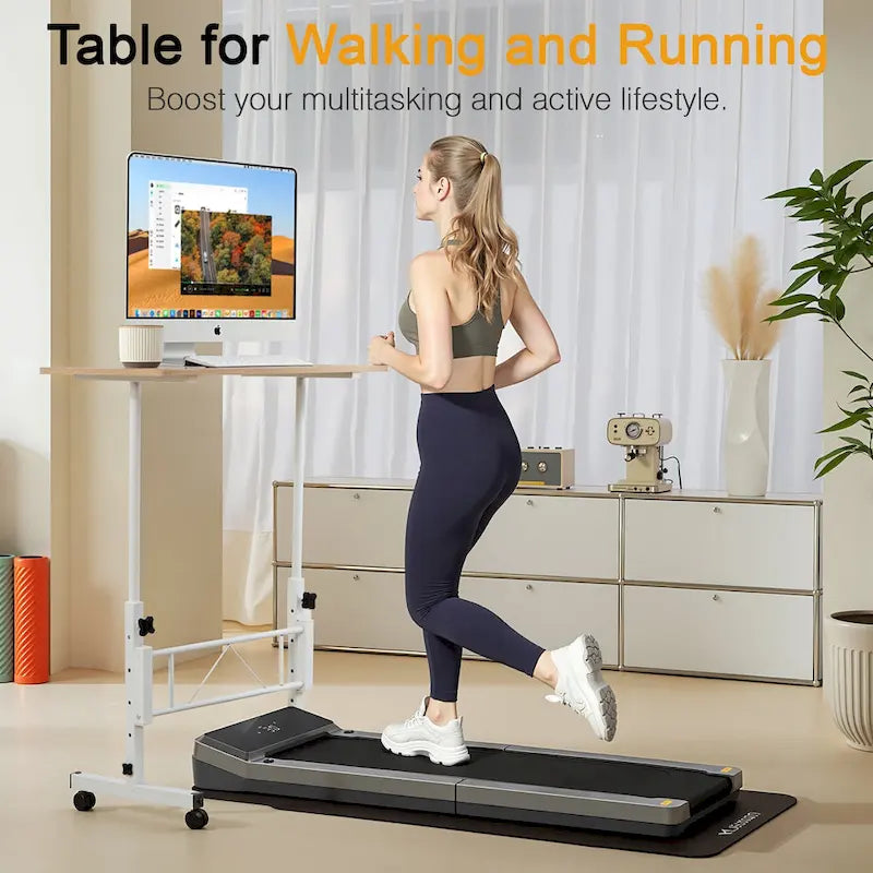 Bureau debout mobile à roulettes, petit bureau debout réglable en hauteur, bureaux roulants portables de 80 cm