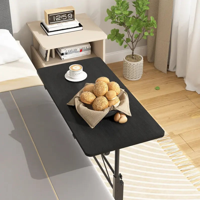 Bureau debout mobile à roulettes, petit bureau debout réglable en hauteur, bureaux roulants portables de 80 cm