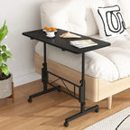 Bureau debout mobile à roulettes, petit bureau debout réglable en hauteur, bureaux roulants portables de 80 cm