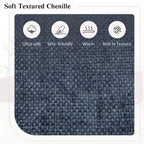 Canapé d'angle réversible en tissu chenille avec méridienne