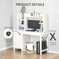 Bureau d'ordinateur de style ferme avec huche et armoire de rangement