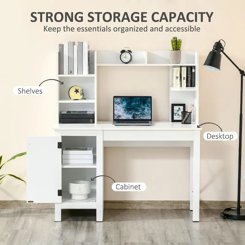 Bureau d'ordinateur de style ferme avec huche et armoire de rangement