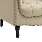 Fauteuil d'appoint capitonné en cuir végétalien
