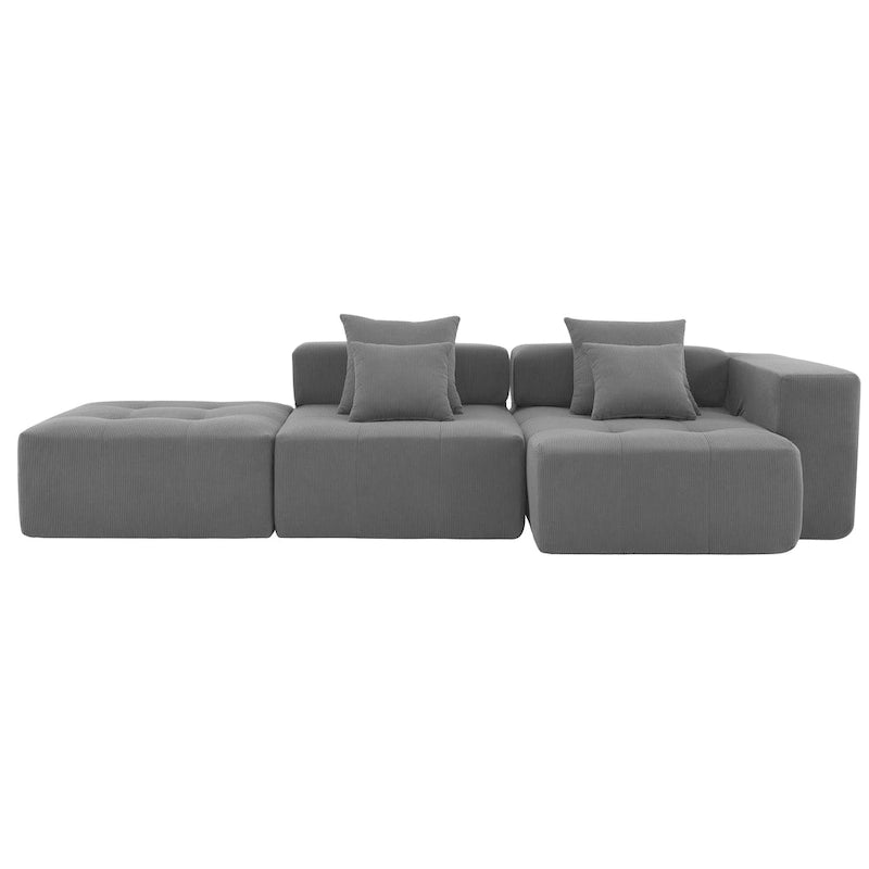 Canapé modulaire en L "Cloud", sectionnel en velours côtelé