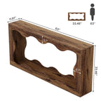 Console en bois de 63 pouces, table d'entrée rectangulaire pour salon, marron rustique