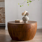 Table basse en forme de seau, style vintage, avec fonction de rangement