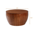 Table basse en forme de seau, style vintage, avec fonction de rangement