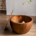 Table basse en forme de seau, style vintage, avec fonction de rangement