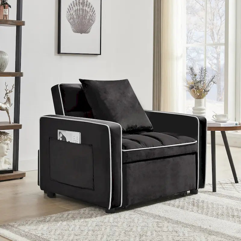 Fauteuil-lit pliant avec dossier réglable - 33.85 x 35.43 x 31.10