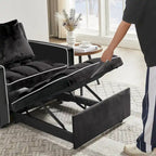 Fauteuil-lit pliant avec dossier réglable - 33.85 x 35.43 x 31.10
