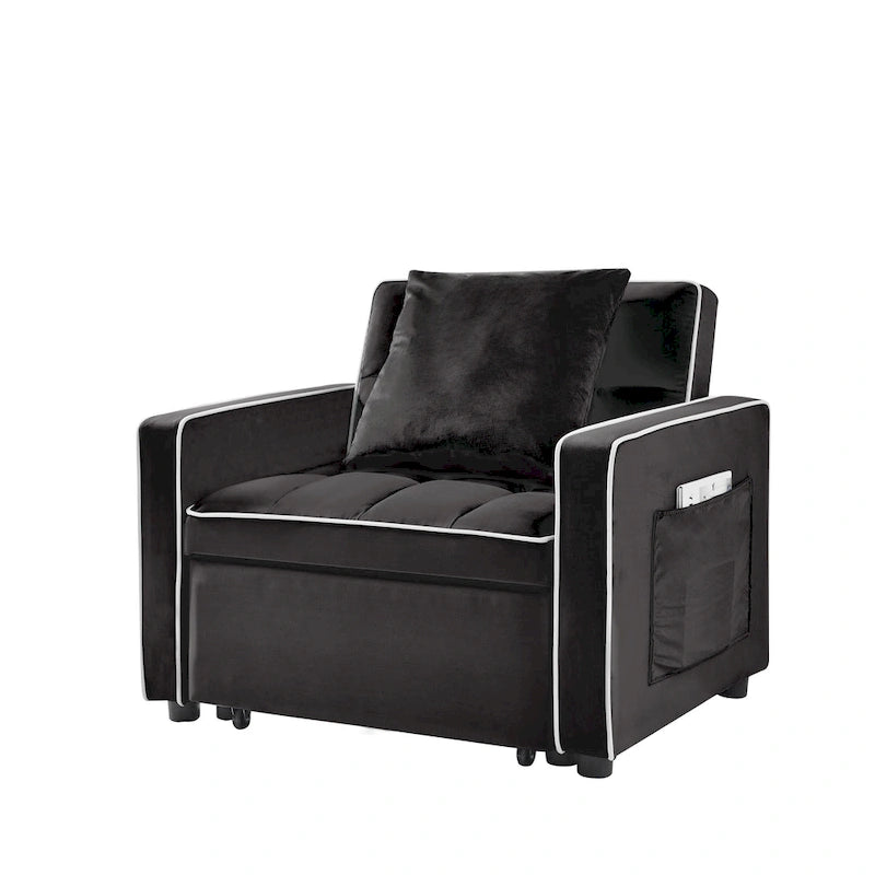 Fauteuil-lit pliant avec dossier réglable - 33.85 x 35.43 x 31.10
