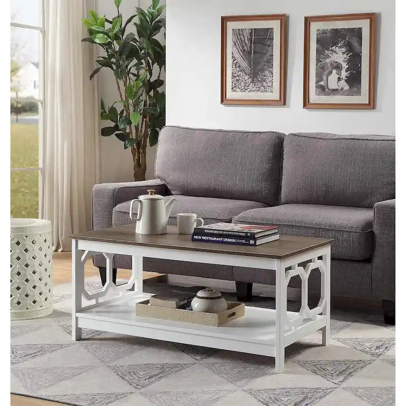 Table basse avec étagère
