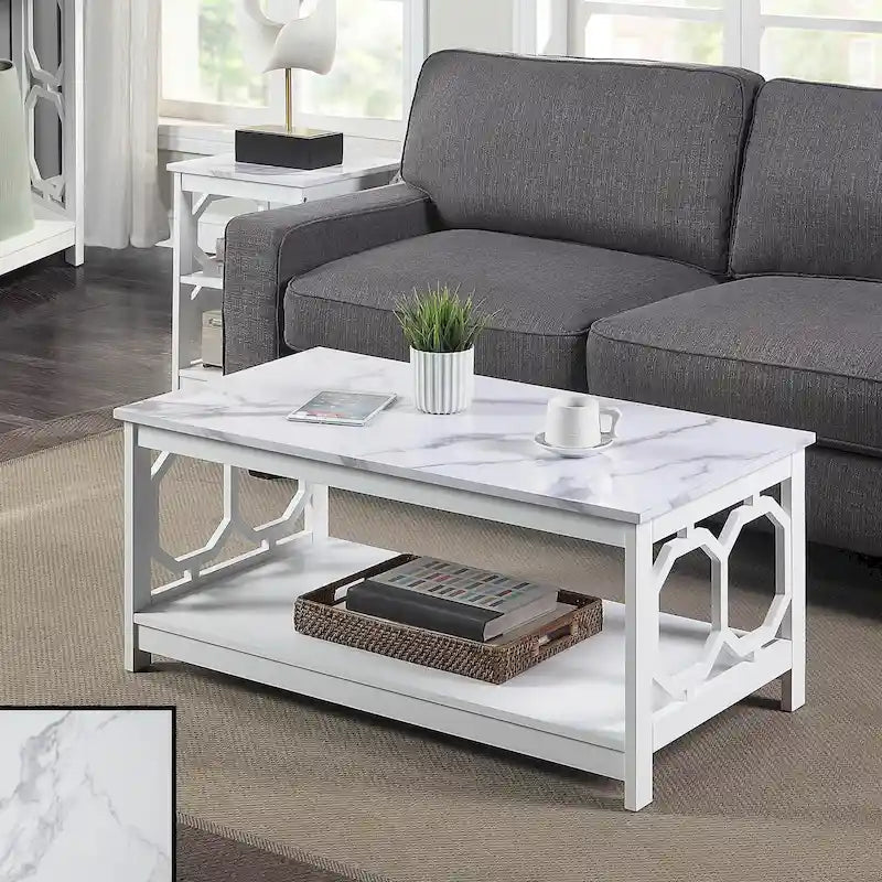Table basse avec étagère