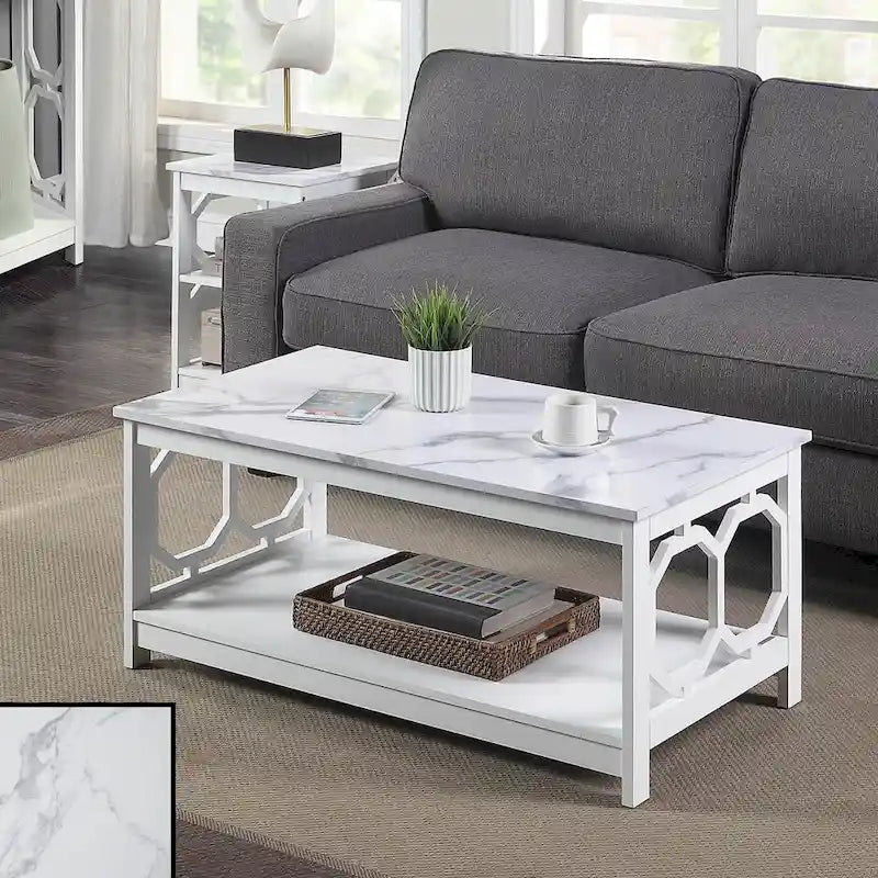 Table basse avec étagère