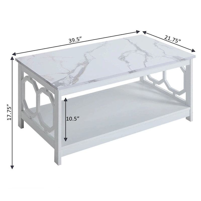 Table basse avec étagère