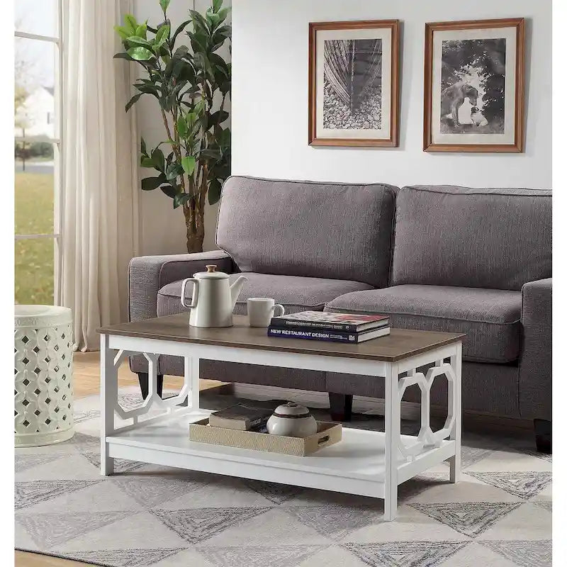 Table basse avec étagère