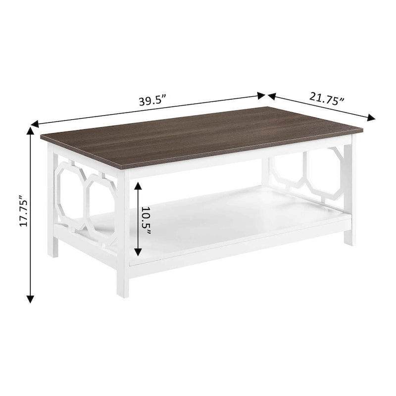 Table basse avec étagère