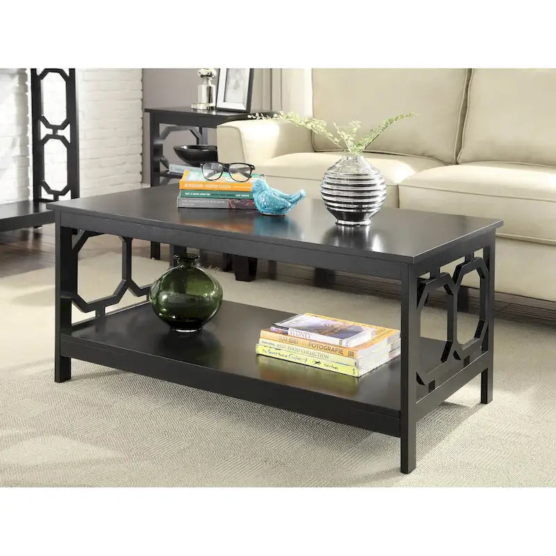 Table basse avec étagère