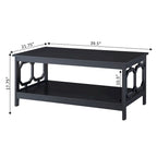 Table basse avec étagère