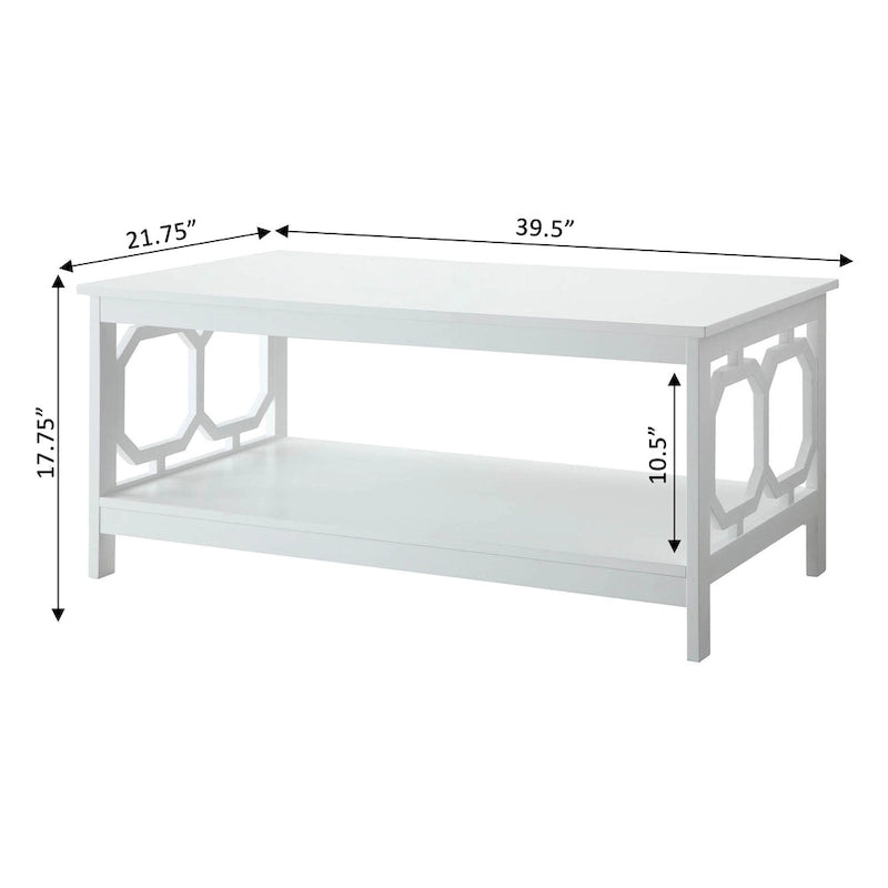 Table basse avec étagère