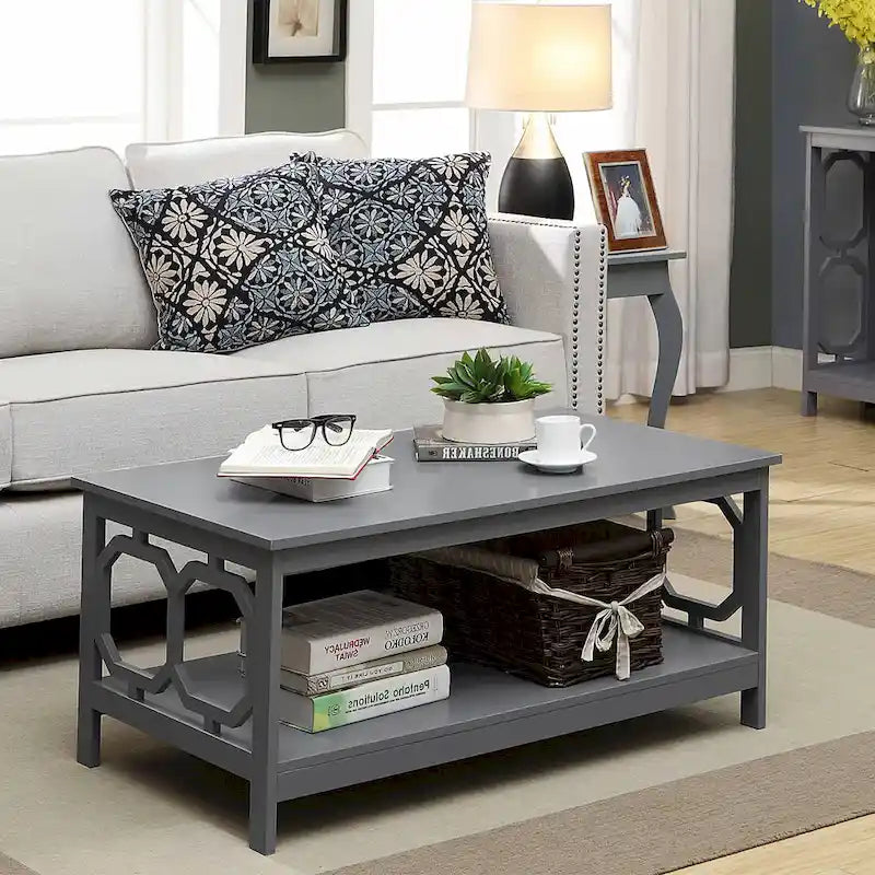 Table basse avec étagère