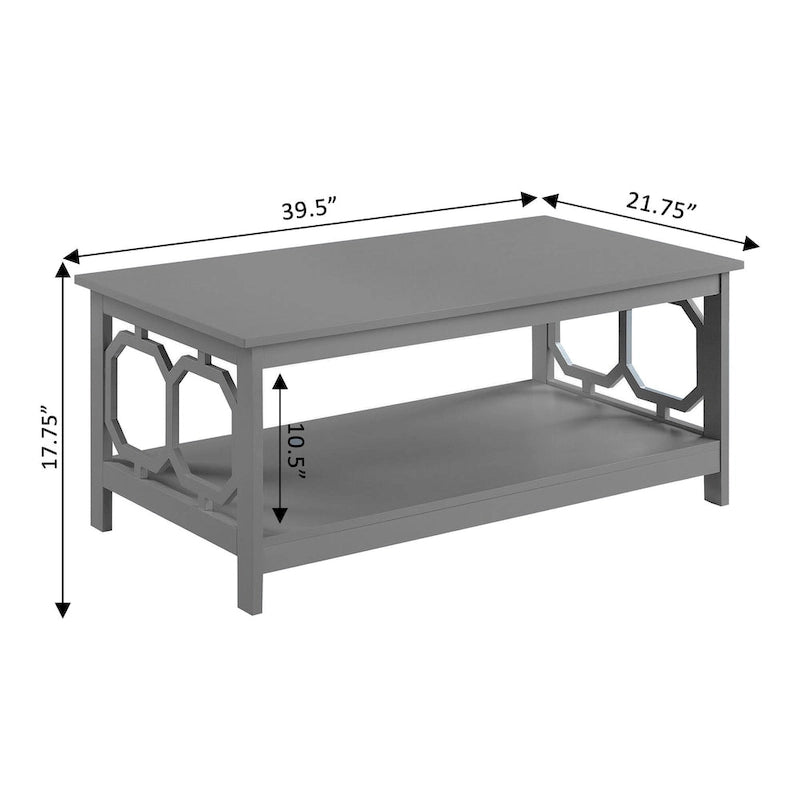 Table basse avec étagère