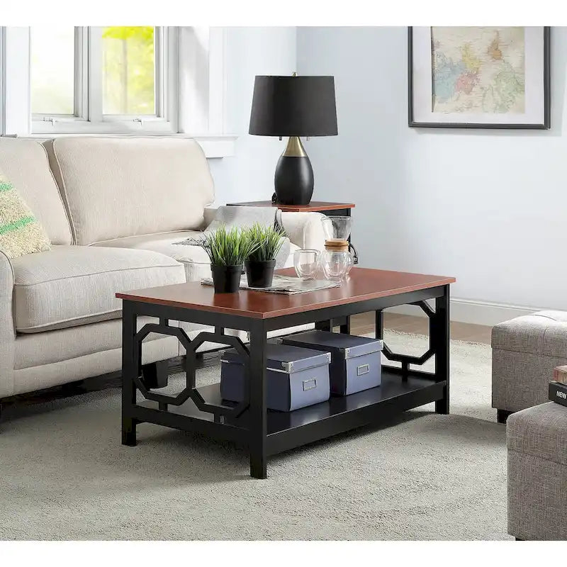Table basse avec étagère