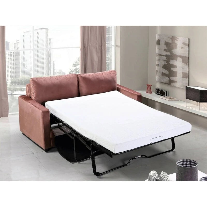 Canapé convertible en velours avec accoudoirs carrés de 70 pouces